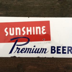 sunshine premium beer porcelain sign
