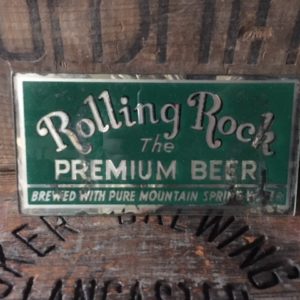 rolling rock premium beer glass sign beeco inc
