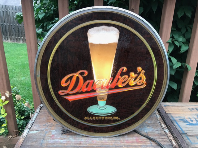 daeufers beer glass lighted sign brunhoff manufacturing company