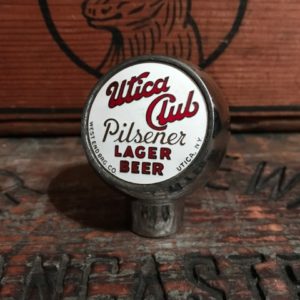 utica club pilsener lager beer ball tap knob