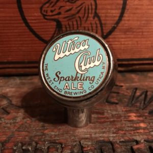 utica club sparkling ale beer ball tap knob