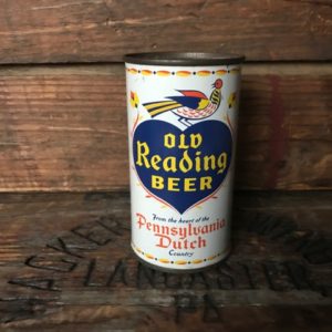 old reading beer bank top can