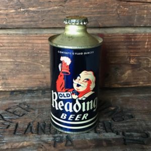 old reading beer j spout cone top can