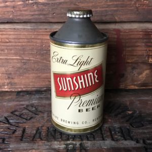 sunshine premium beer cone top can