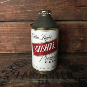 White Sunshine Premium Beer Cone Top Can