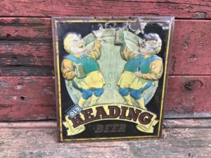 old reading beer tin sign permanent sign display company