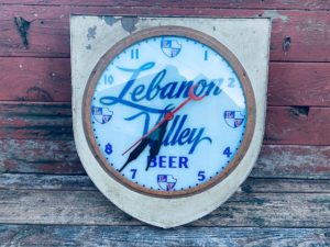 Lebanon valley beer clock gillco glass sign company Philadelphia Lebanon valley brewing company