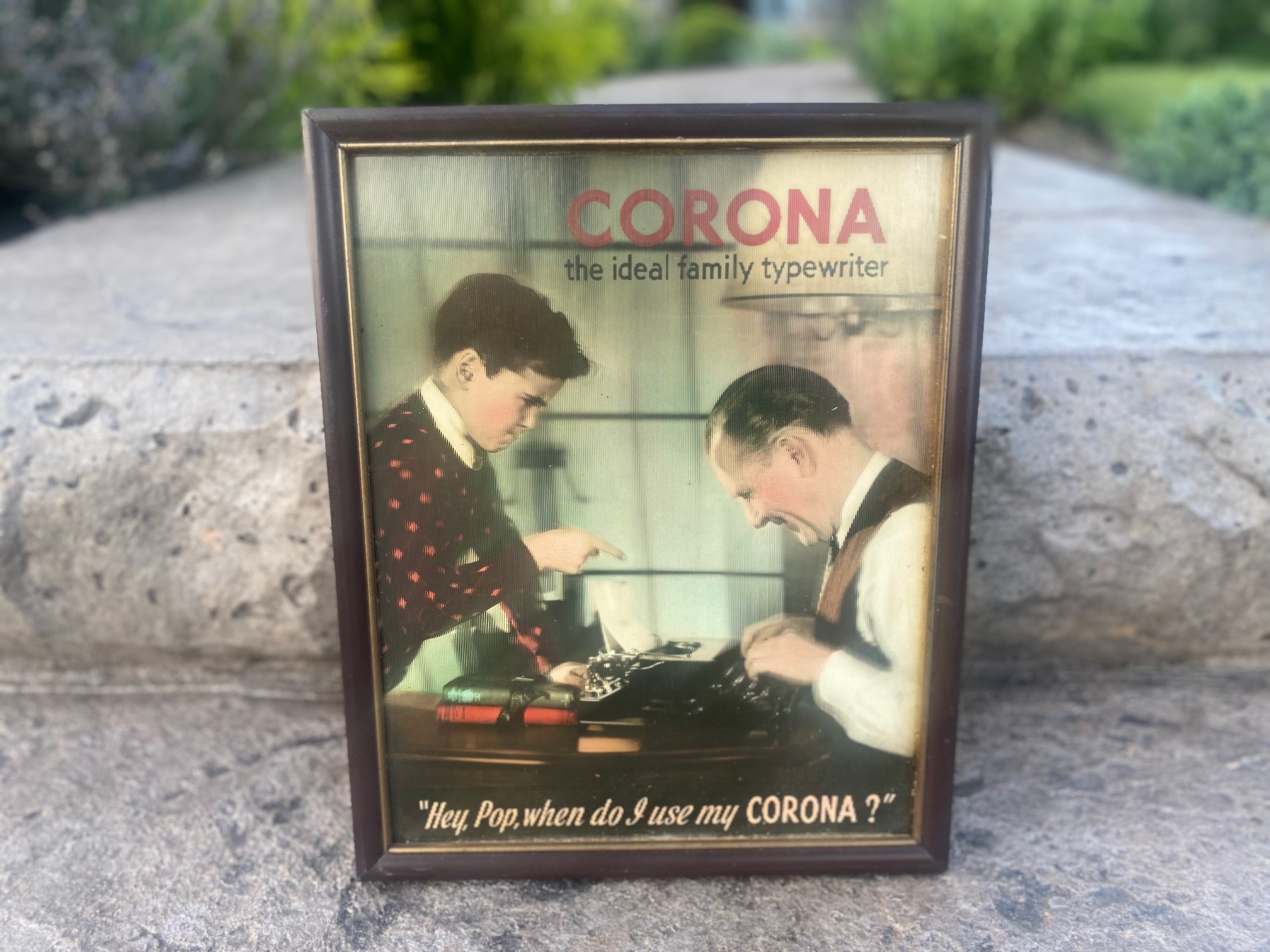corona typewriter sign Perser Corporation depth-o-graph